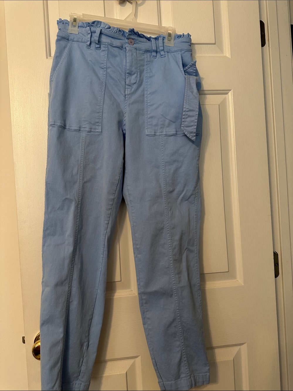 crown & ivy Pastel Blue Straight Leg Cargo Pants